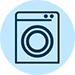 The sanitary facilities at Le Grand Marais campsite in Verton in Pas-de-Calais are equipped with a coin-operated laundry